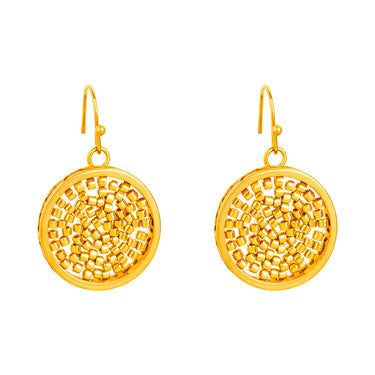 Aretes Upsala Dorado Circulo Chico Gancho Dorado